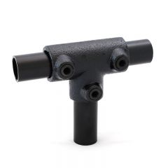 Buiskoppeling - Lang T-Stuk - 42,4mm Zwart