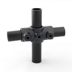 Buiskoppeling - Kruisstuk 1 vlak Zwart - 33,7mm