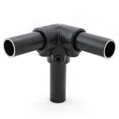 Buiskoppeling - Drieweg Kniestuk 90 zwart- 26,9mm zwart