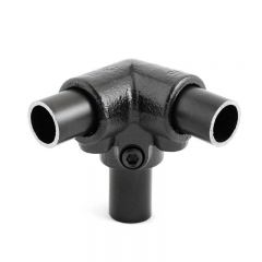 Buiskoppeling - Drieweg Kniestuk 90 zwart - 21,3mm