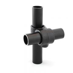 Buiskoppeling - 90 Kruisstuk - 26,9mm zwart