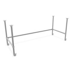 Schreibtisch Leon | Staal 33,7 mm | Wiel | DIY