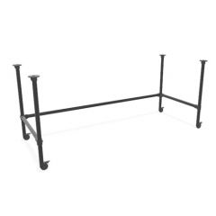 Schreibtisch Leon | Schwarz 33,7 mm | Rad | DIY