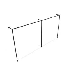 Kledingrek Toulon | Zwart 26.9 mm | Vloer/Wand | DIY