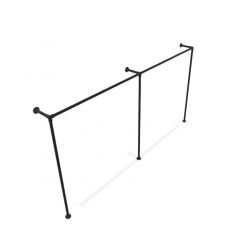 Kledingrek Toulon | Zwart 33.7 mm | Vloer/Wand | DIY