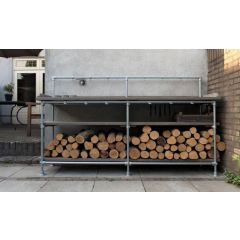 Brennholz-Ständer Karlstad | Stahl 26,9 mm | Boden | DIY