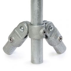 Buiskoppelingen - 90° Dubbel Scharnierstuk - 48,3mm